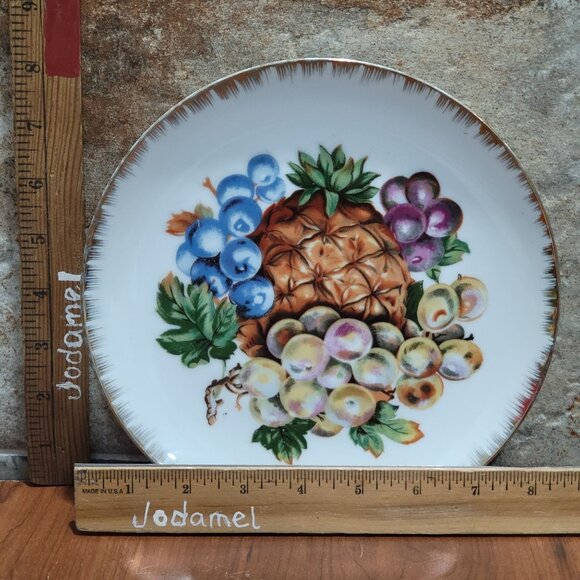 Vintage Decorative Plate Fruit Design Hand Painted - Picture 8 of 12